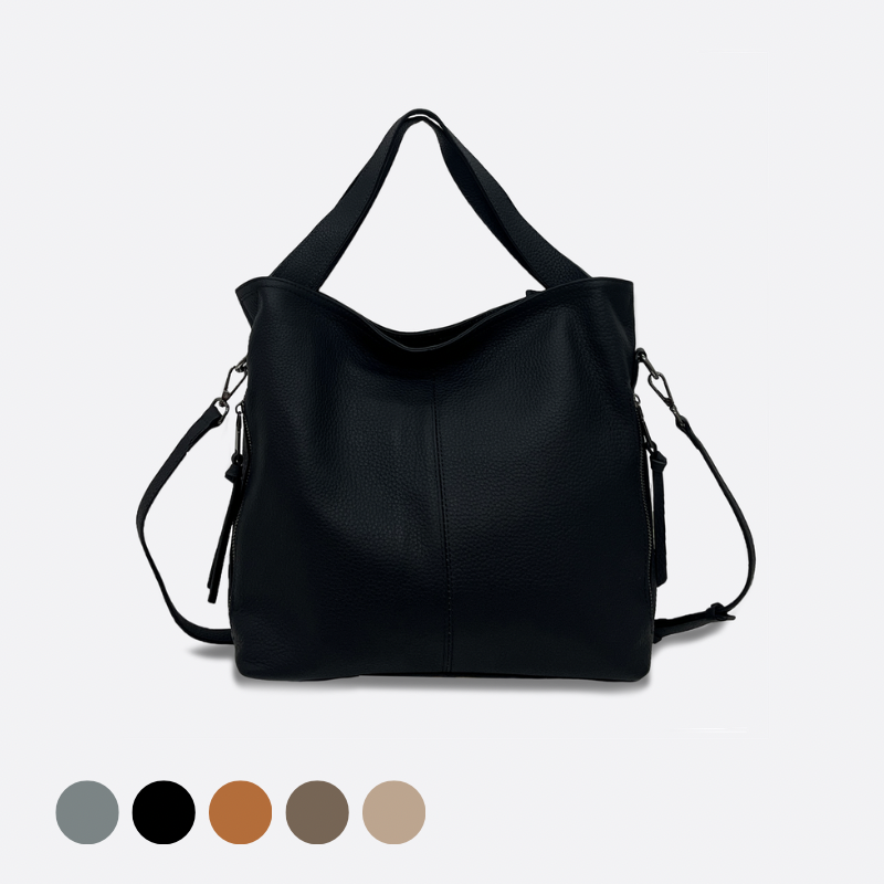 Women's genuine cowhide leather handbag Klos design