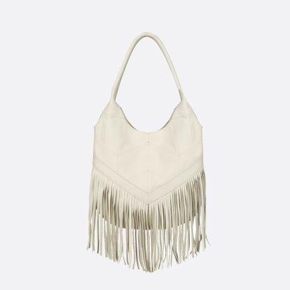 Women's genuine cowhide leather hobo bag Tassel Dilla design