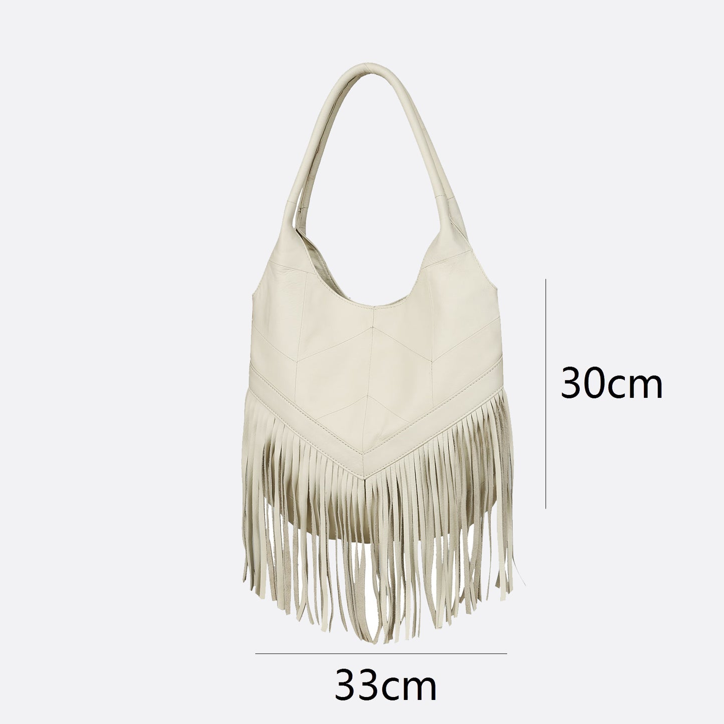 Women's genuine cowhide leather hobo bag Tassel Dilla design