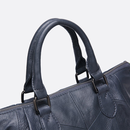 Women's genuine cowhide leather handbag Ellipse design