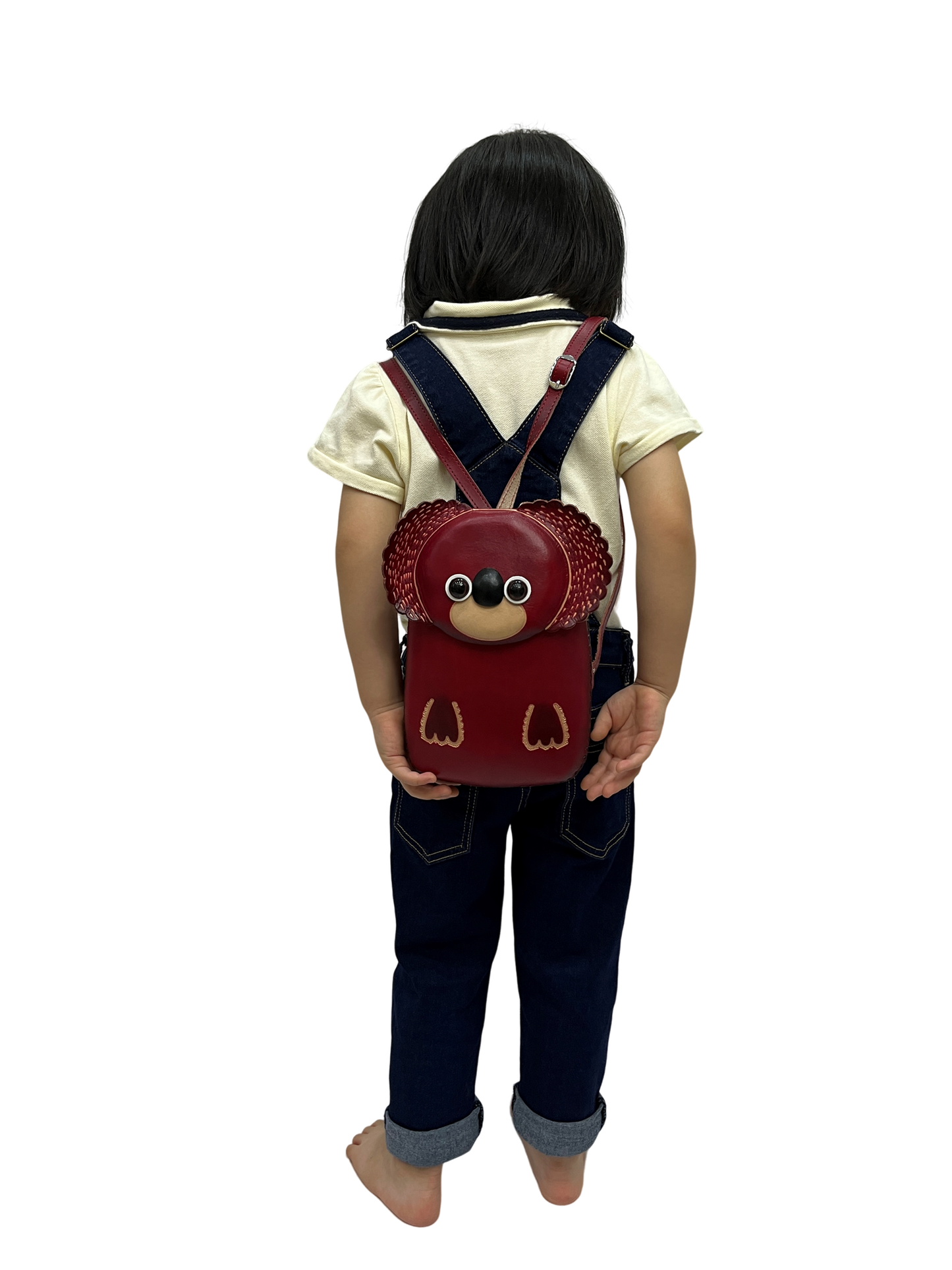 Children's cowhide leather long pouch Koala design