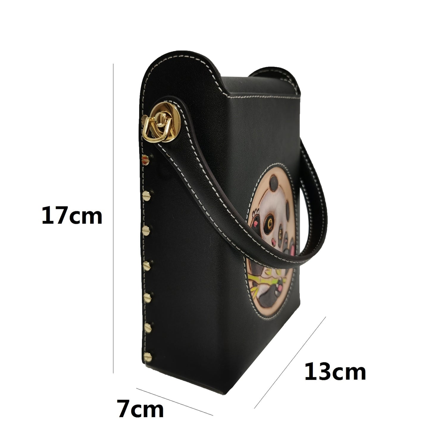 Women's genuine cowhide leather engraved handbag Schon design