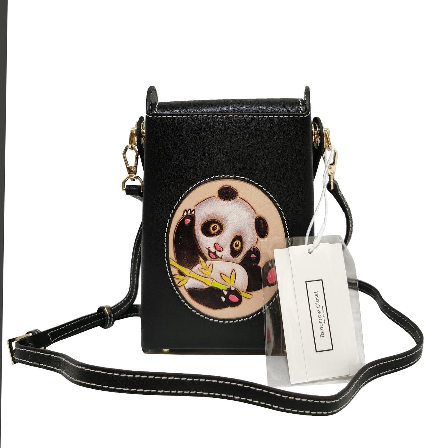 Women's genuine cowhide leather engraved handbag Schon design