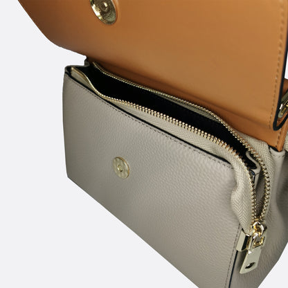Women's cowhide leather handbag Lari design with 2 straps