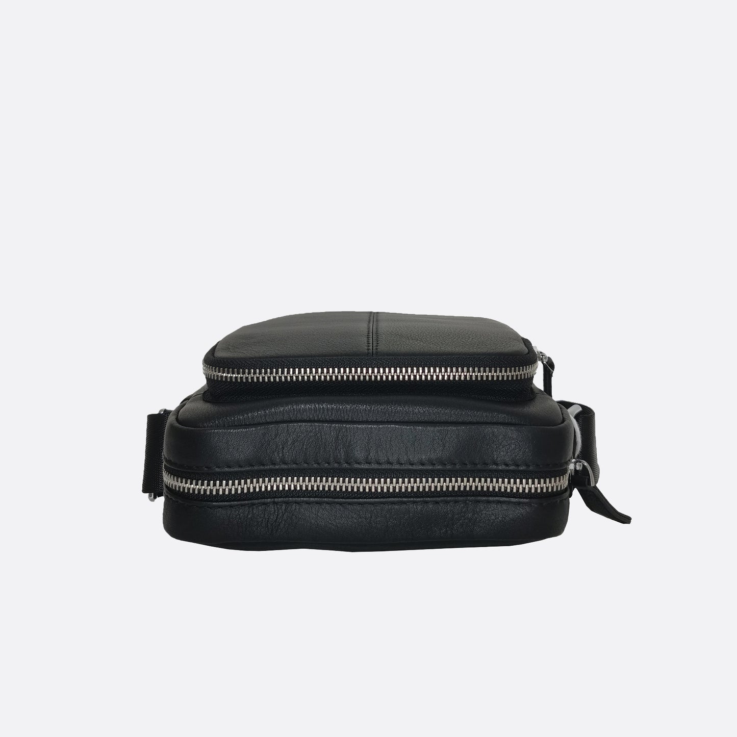 Pouch design unisex genuine cowhide leather sling bag