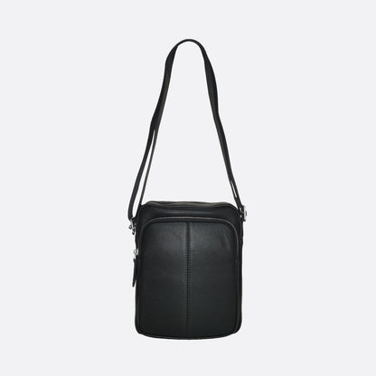 Pouch design unisex genuine cowhide leather sling bag