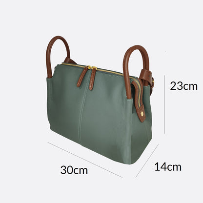 Women's genuine cowhide leather handbag Two Handle V4 design