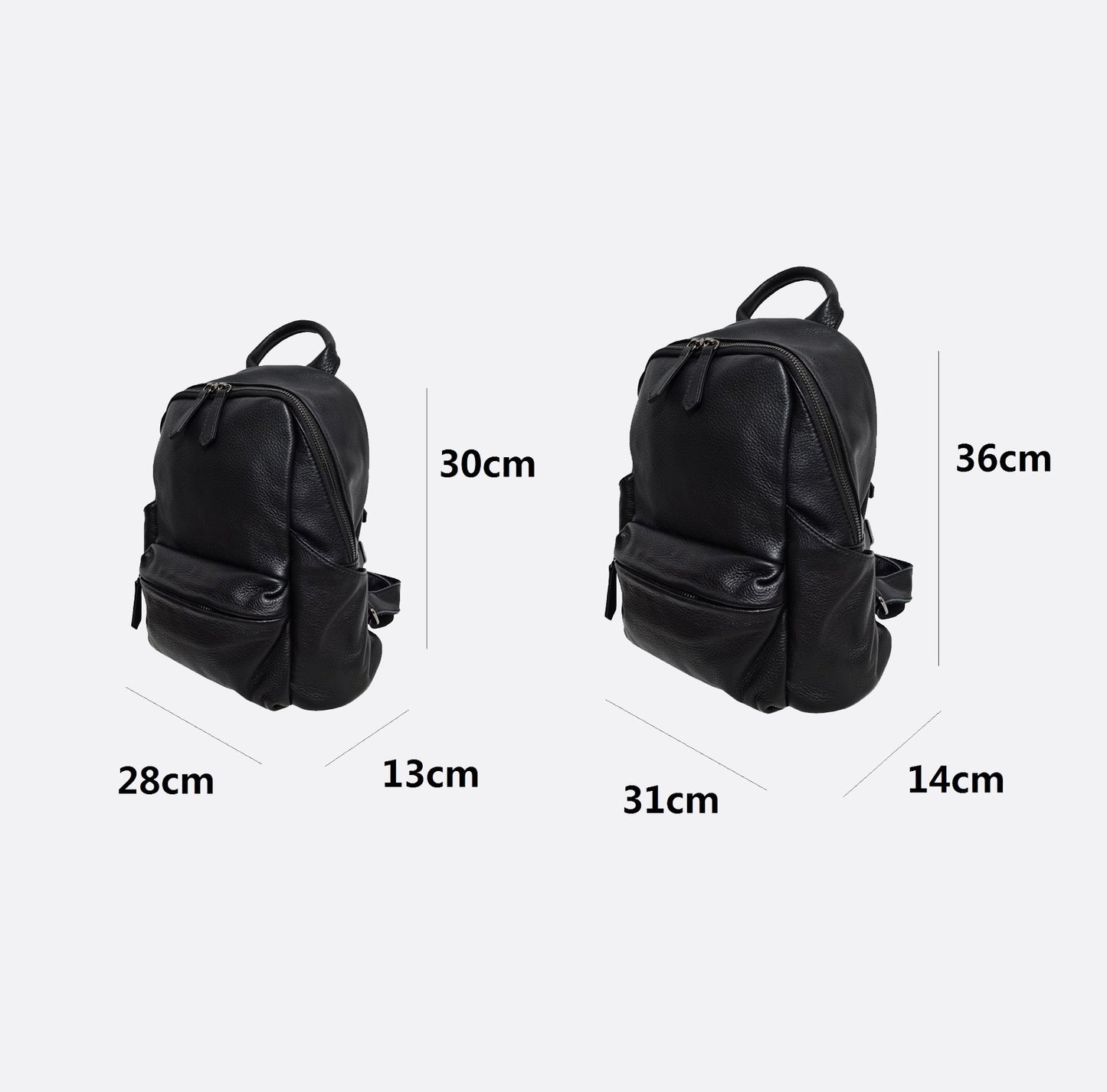 Unisex cowhide leather backpack V2
