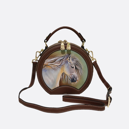 Women's genuine cowhide leather engraved handbag Klos design