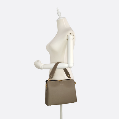 Women's cowhide leather handbag Mori V2 design with 3 straps