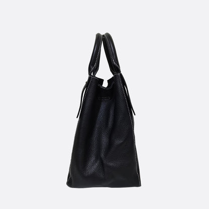 Women's genuine cowhide leather handbag Basket Lock design-dual carry version