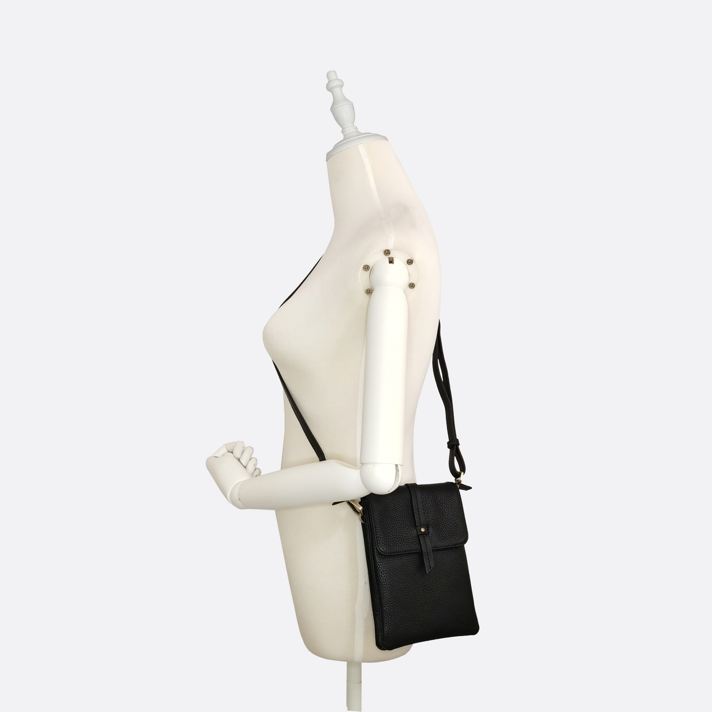 Women's genuine cowhide leather handphone bag Mirren Flap design