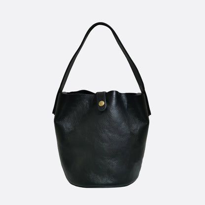 Women's genuine cowhide leather bucket bag V3