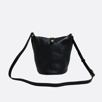 Women's genuine cowhide leather bucket bag V3