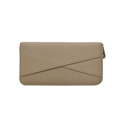 Women's genuine cowhide leather long wallet Metro design