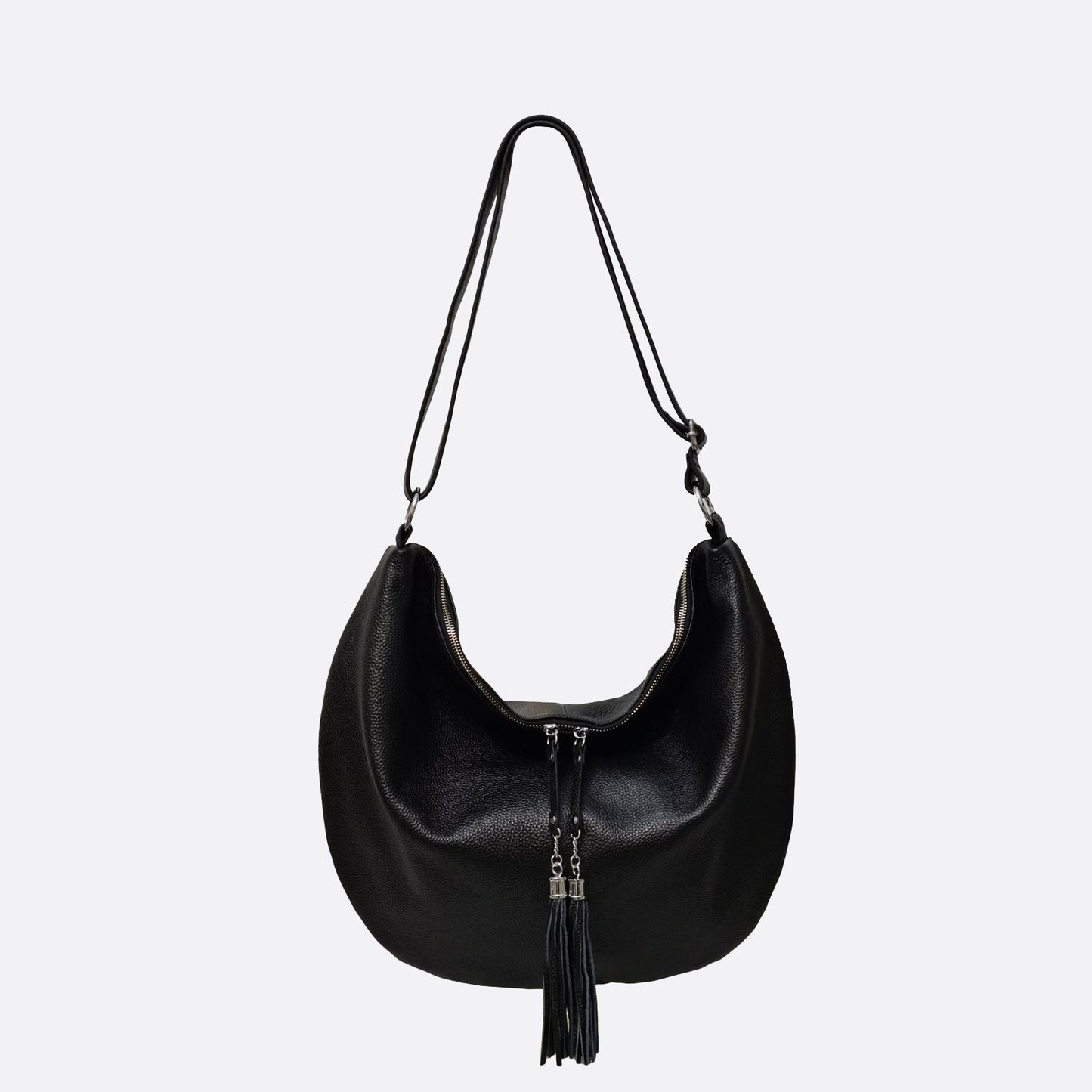 Women's genuine cowhide leather handbag Shell tassel design