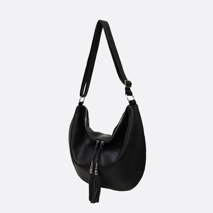 Women's genuine cowhide leather handbag Shell tassel design