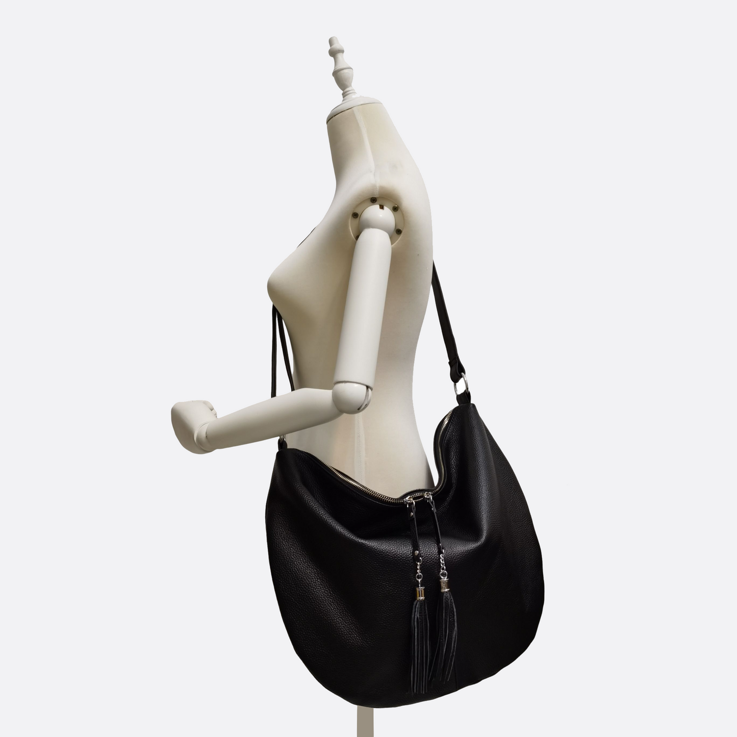 Women's genuine cowhide leather handbag Shell tassel design