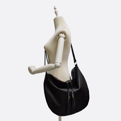 Women's genuine cowhide leather handbag Shell tassel design