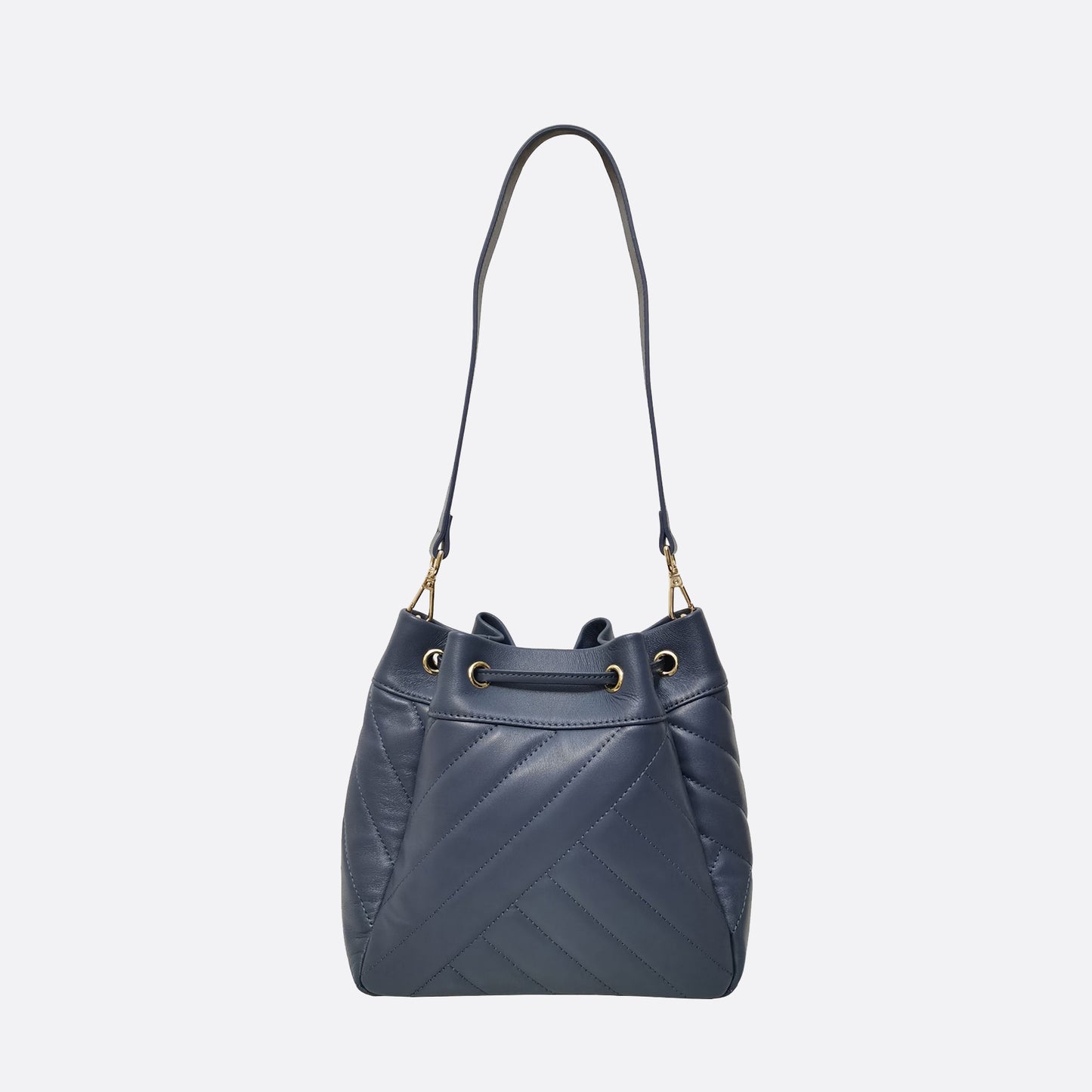 Women's lambskin leather handbag bucket bag Falten design