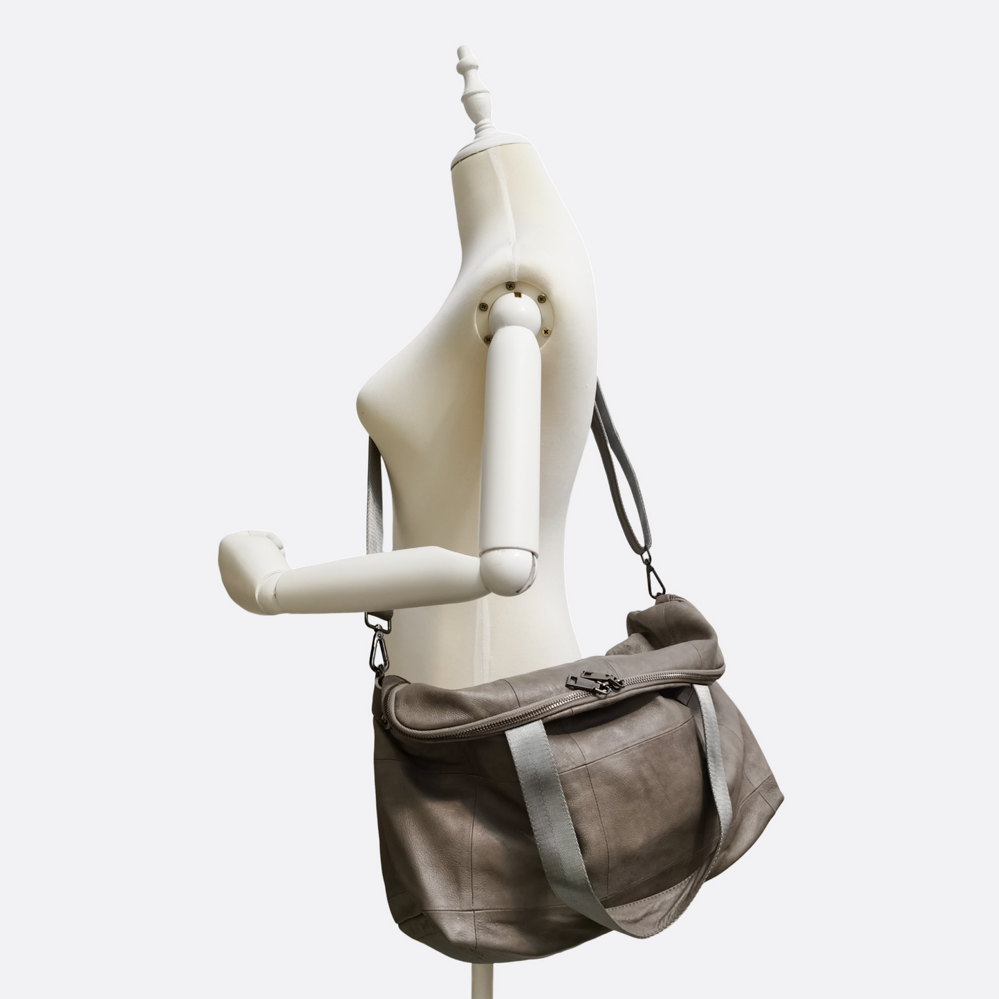 Unisex Men's and Women's genuine cowhide leather handbag Ellipse duffel design