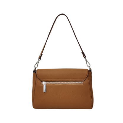 Women's genuine cowhide leather handbag Square V3 design with 2 straps by Tomorrow Closet
