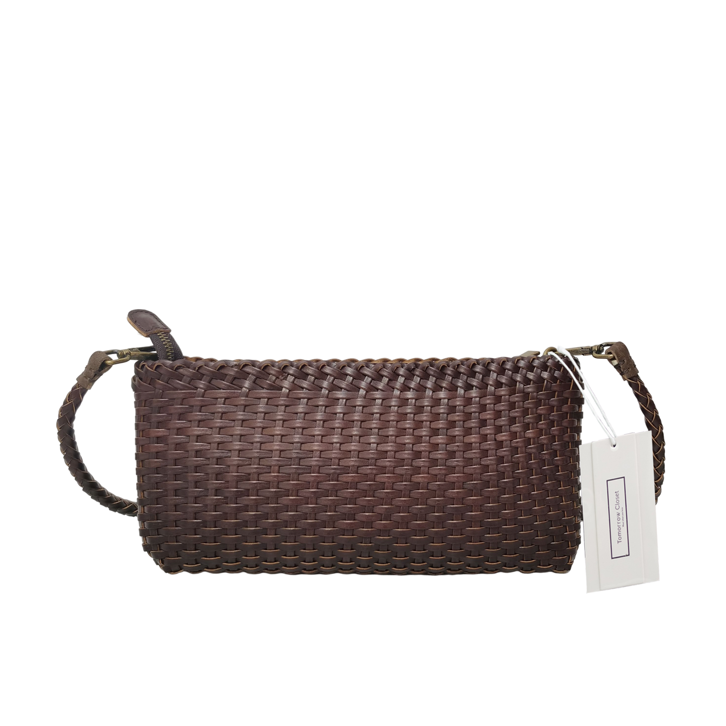 Women's genuine handwoven cowhide leather handbag Vivien design