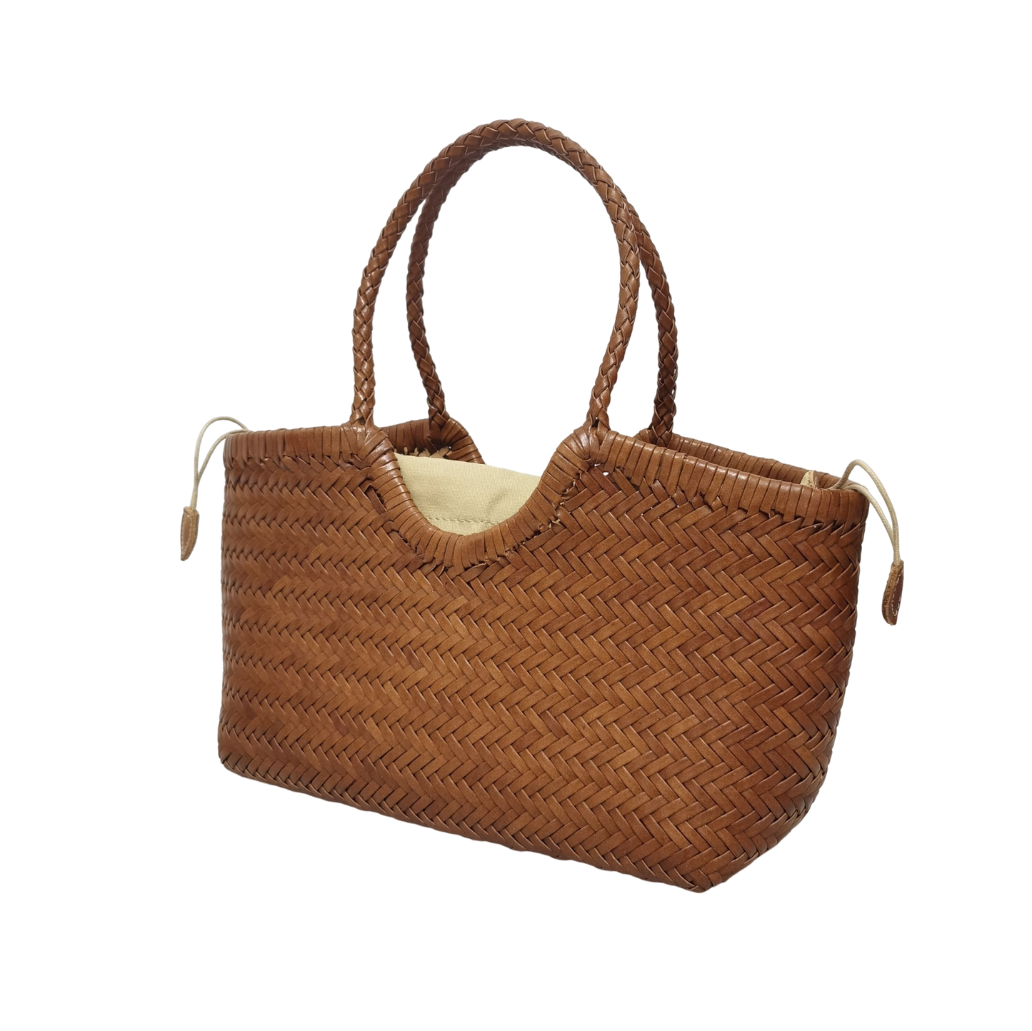 Women's handwoven genuine cowhide leather handbag Top Handle shopping tote V3