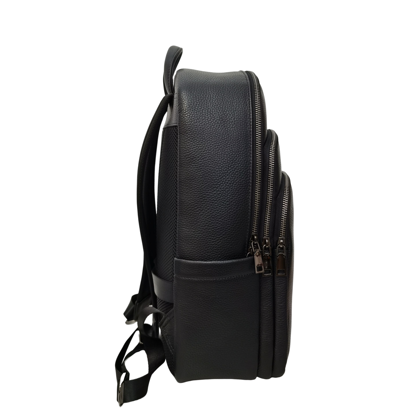 Unisex cowhide leather backpack Crescent design