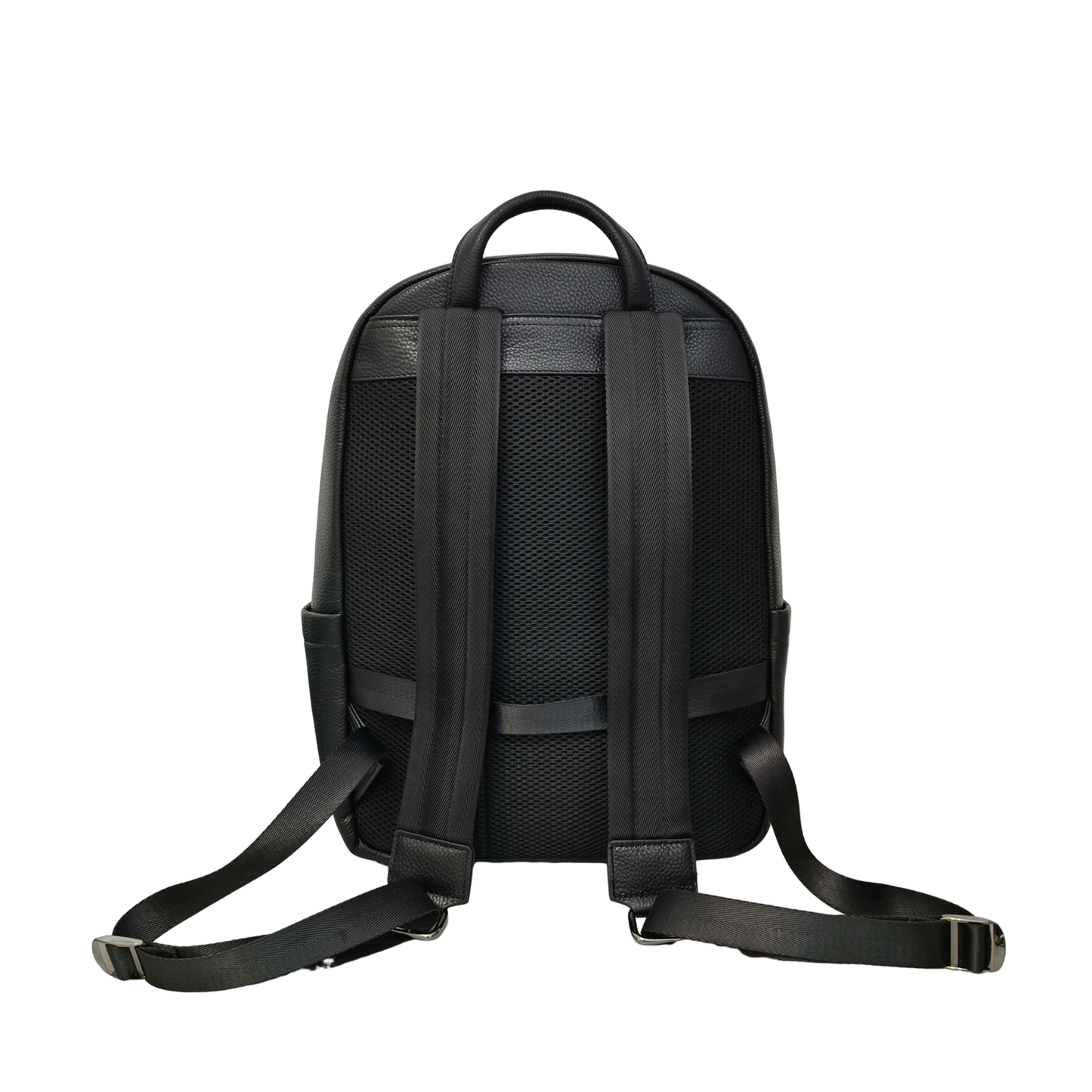 Unisex cowhide leather backpack Crescent design