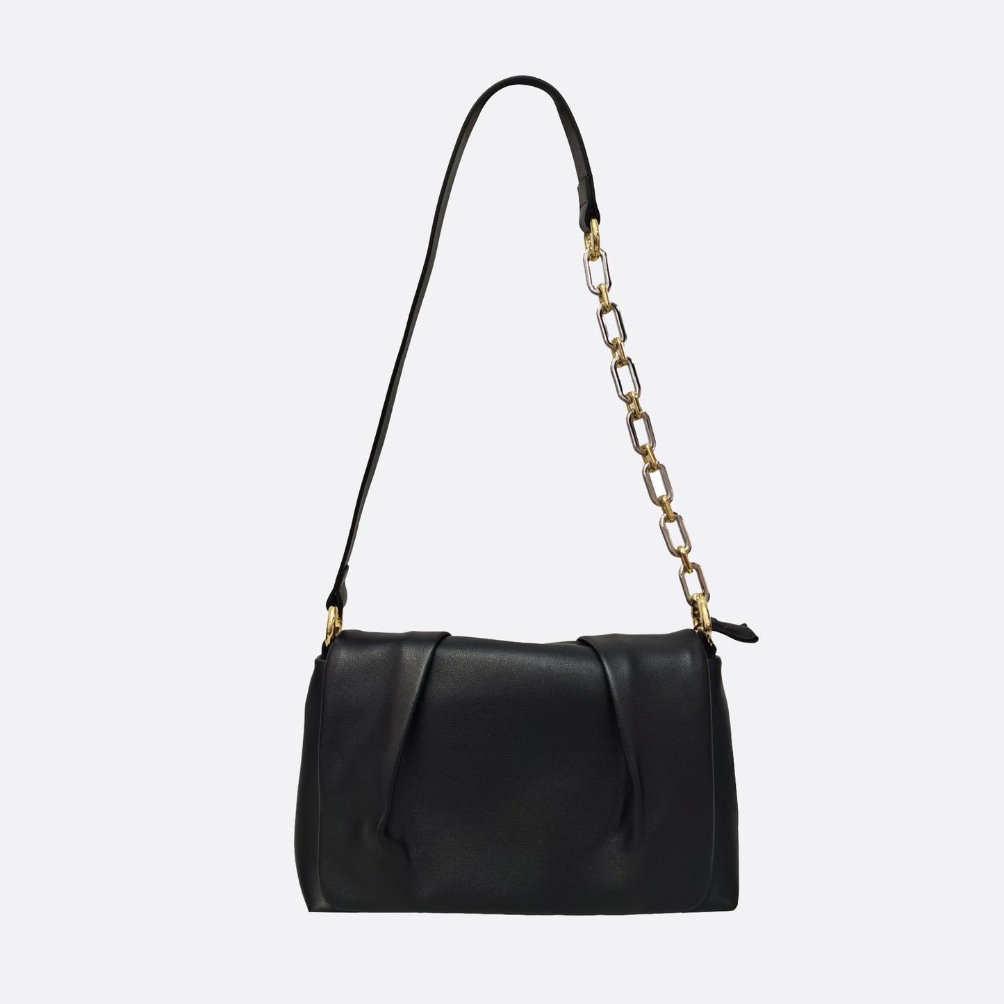 Women's genuine cowhide leather messenger satchel bag handbag Boite fold design