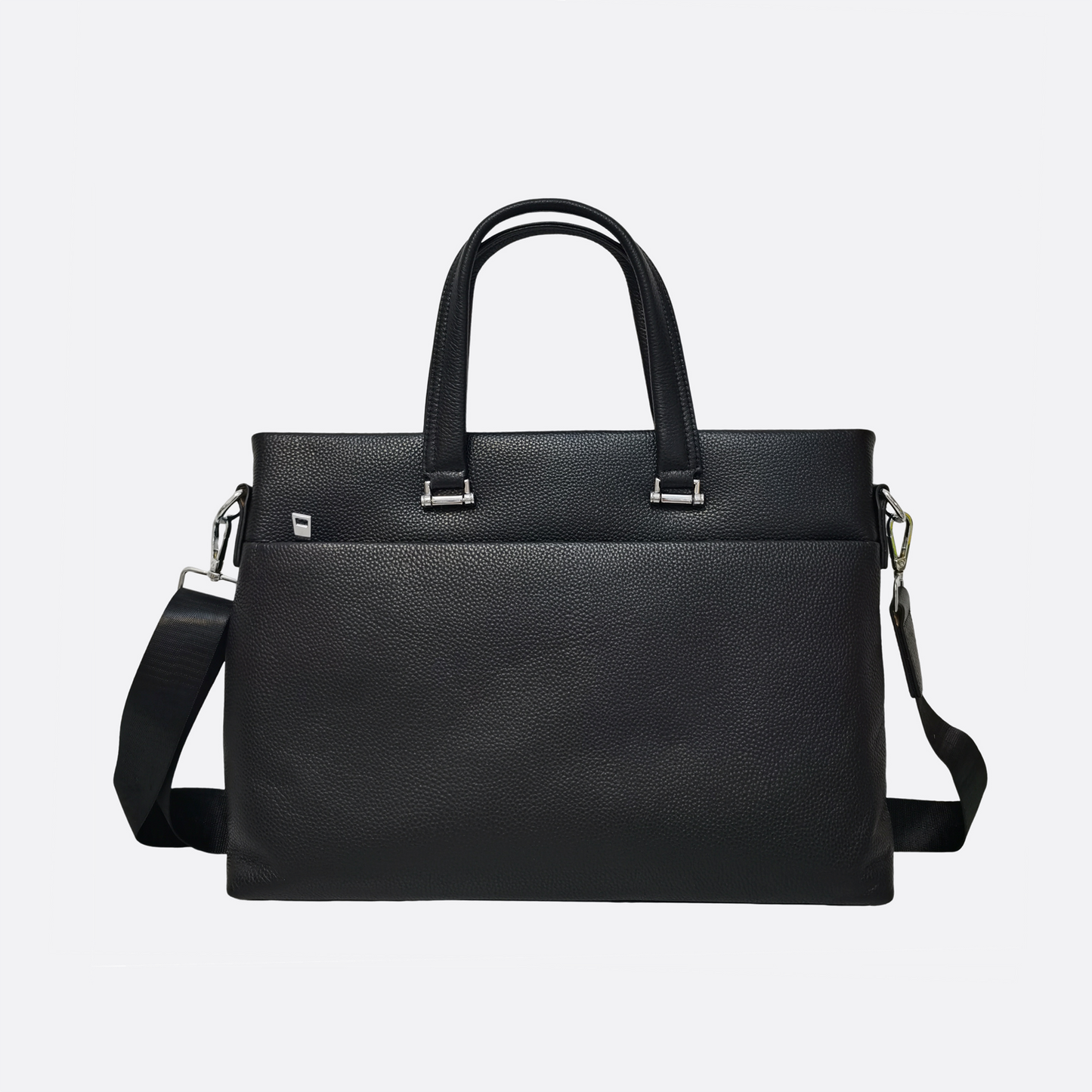 Unisex genuine cowhide leather slim briefcase laptop bag with sling Marcel V2 design