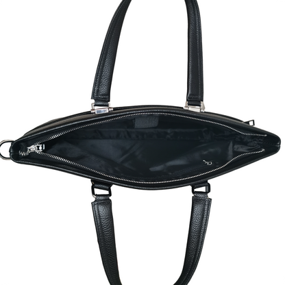Unisex genuine cowhide leather slim briefcase with sling Marcel design