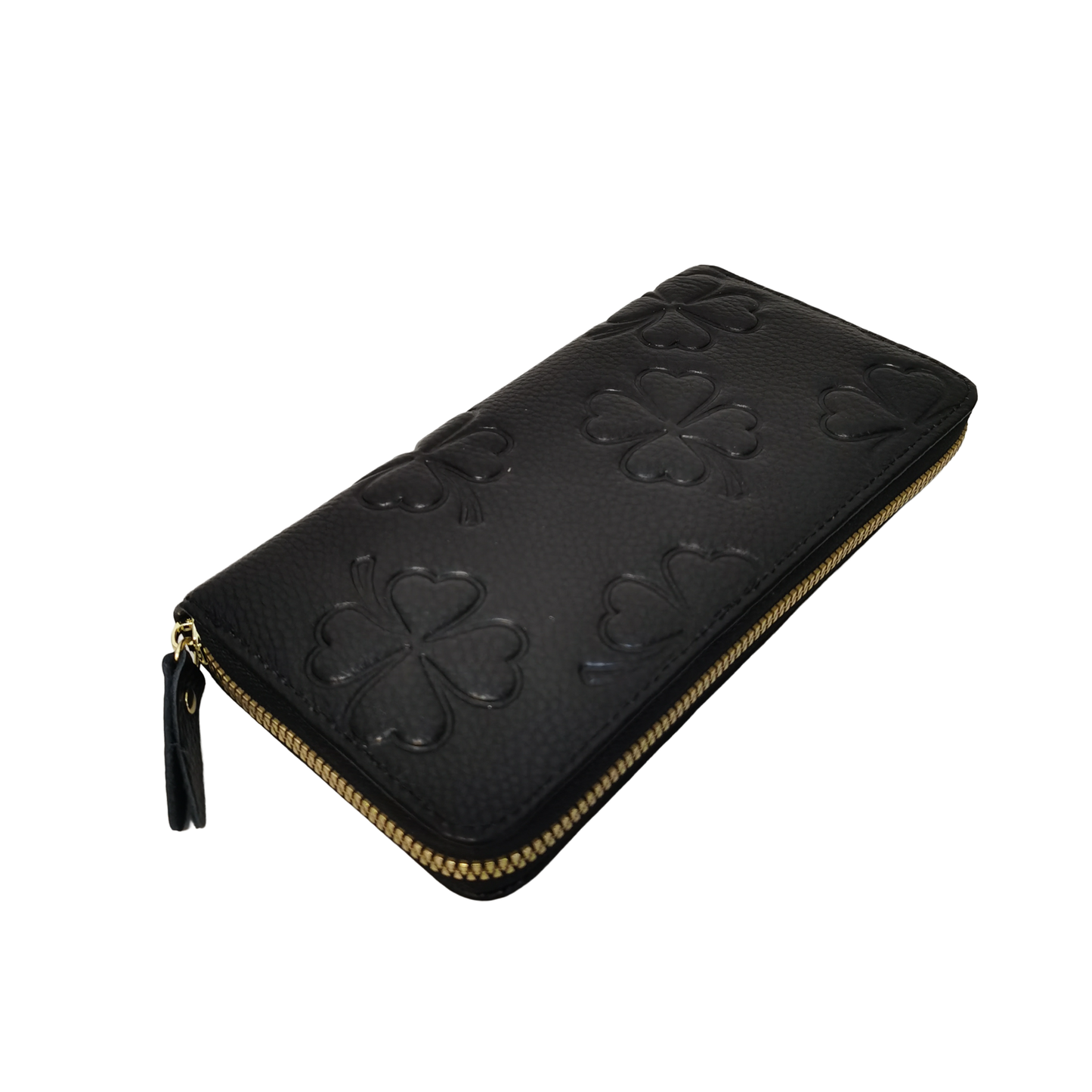 Women's genuine cowhide embossed leather long wallet