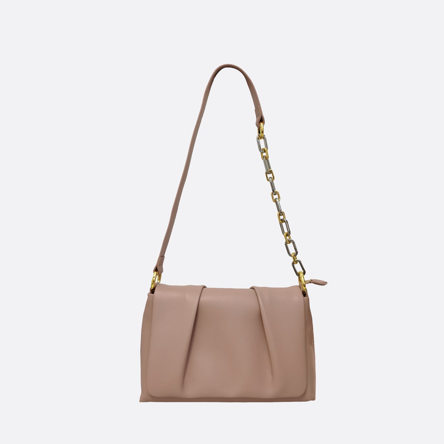 Women's genuine cowhide leather messenger satchel bag handbag Boite fold design