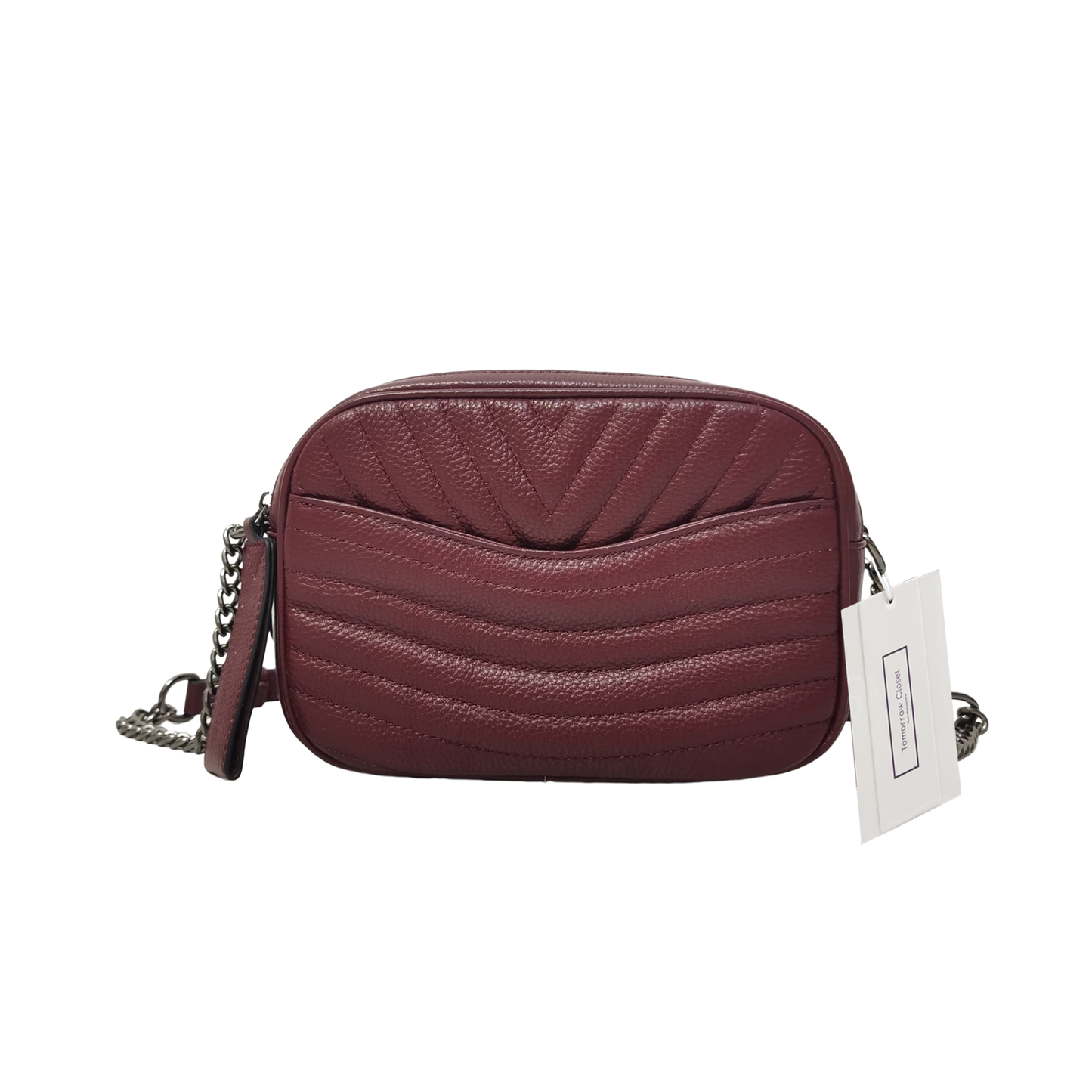 Women's genuine cowhide leather handbag Murca chevron design