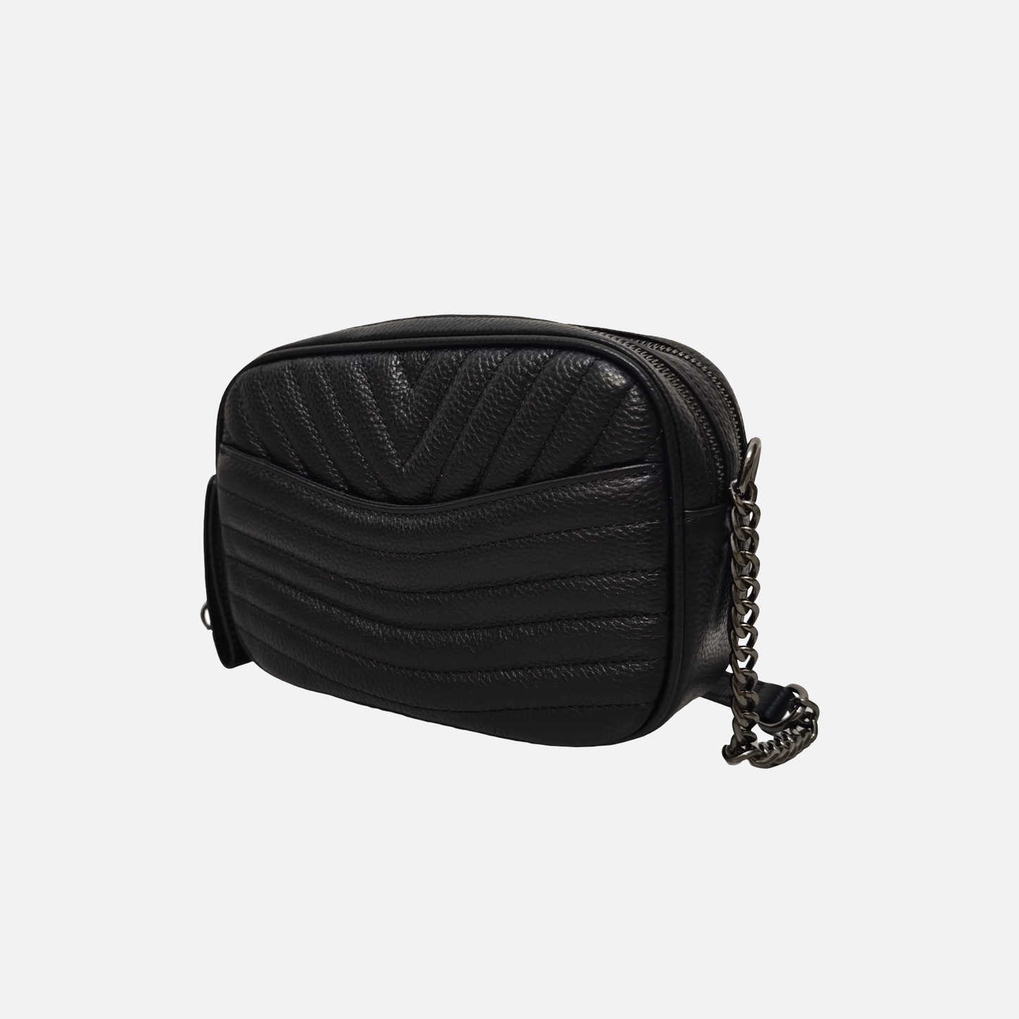 Women's genuine cowhide leather handbag Murca chevron design