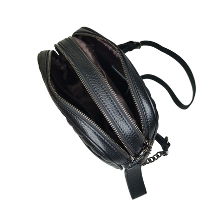 Women's genuine cowhide leather handbag Murca chevron design