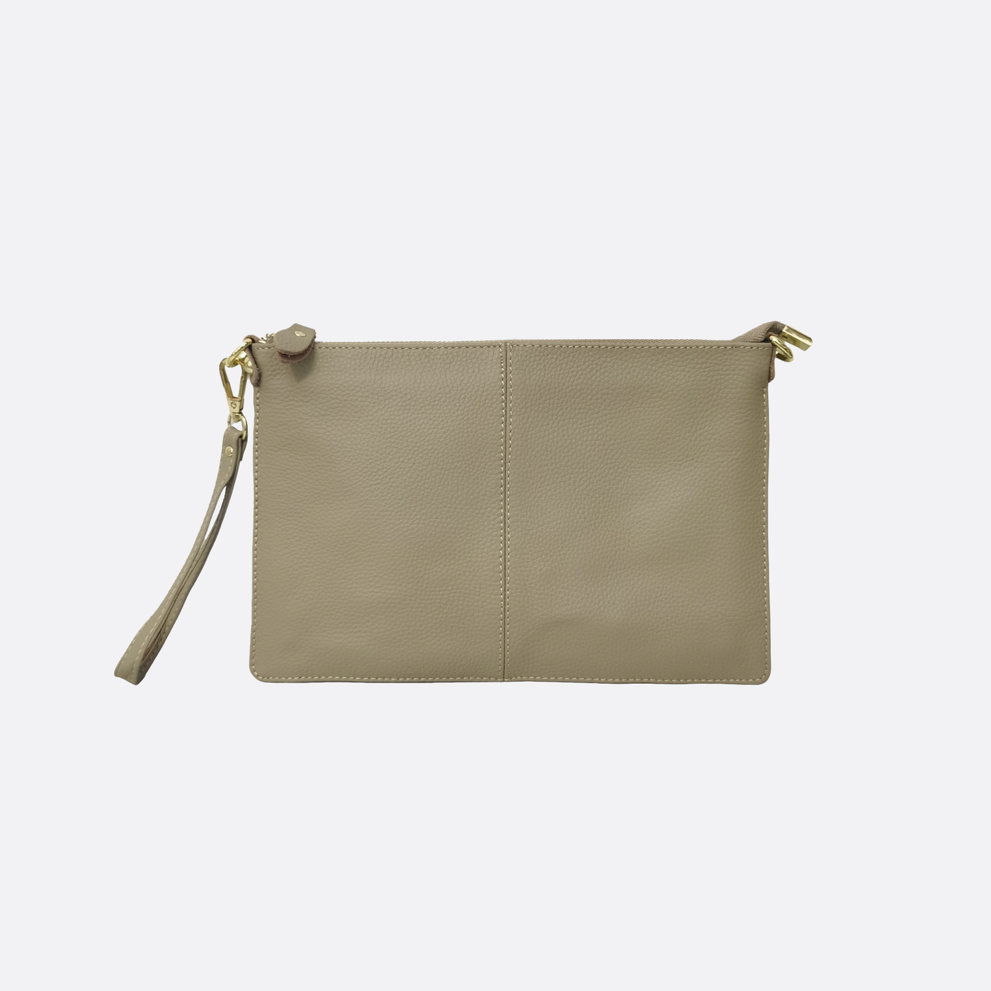 Women's genuine cowhide leather hand clutch with sling
