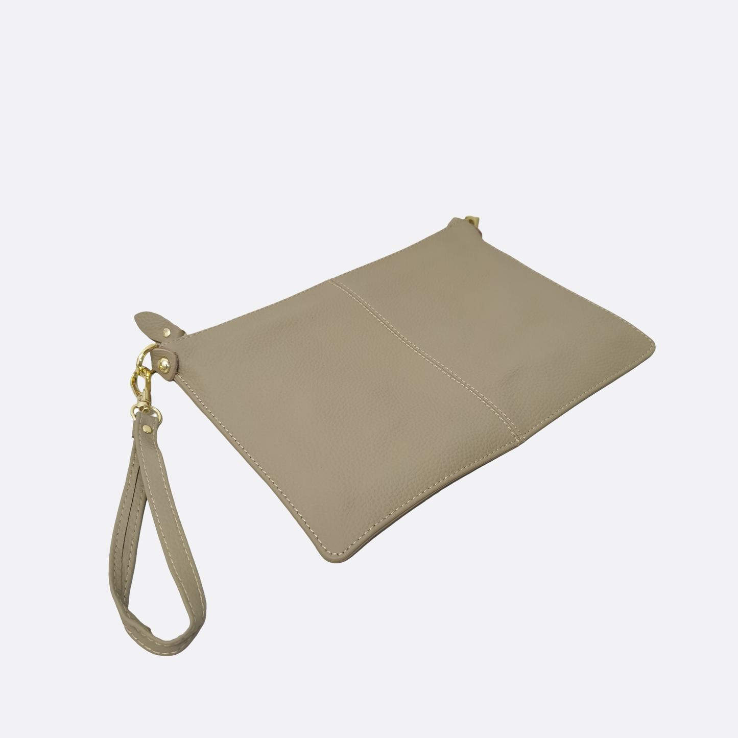 Women's genuine cowhide leather hand clutch with sling