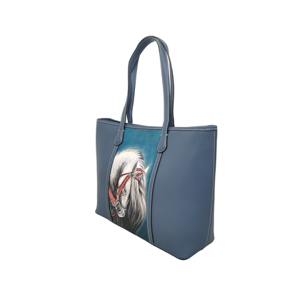 Women's genuine cowhide leather engraved tote bag Depaule design handbag