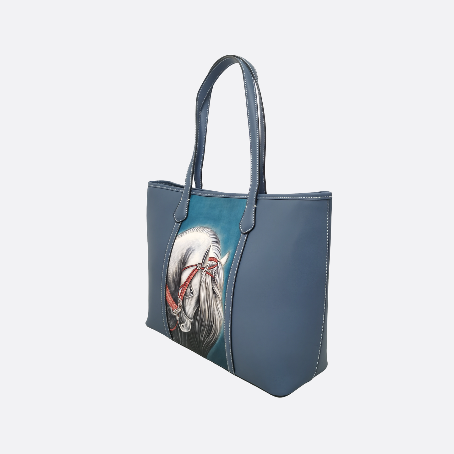 Women's genuine cowhide leather engraved tote bag Depaule design handbag