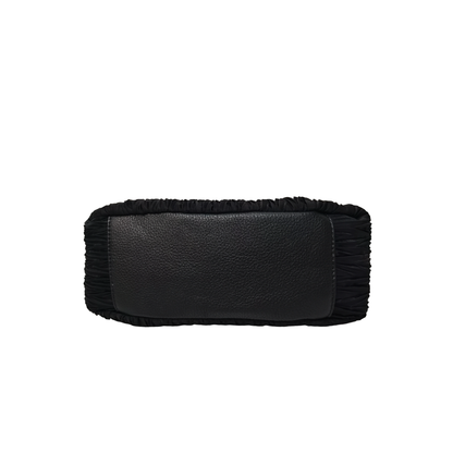 Women's nylon mix genuine cowhide leather Hobo handbag Dilla mini design