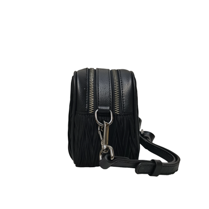 Women's nylon mix genuine cowhide leather handbag Murca design