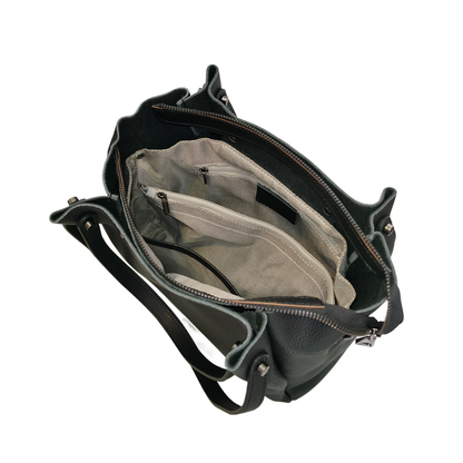 Women's genuine cowhide leather handbag Barbara design