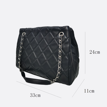 Women's lambskin leather crossbody tote bag Vyar design