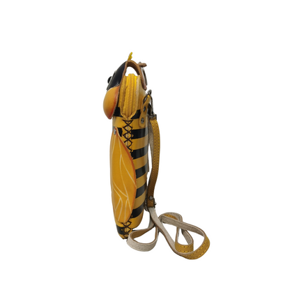 Children's cowhide leather long pouch Bee design