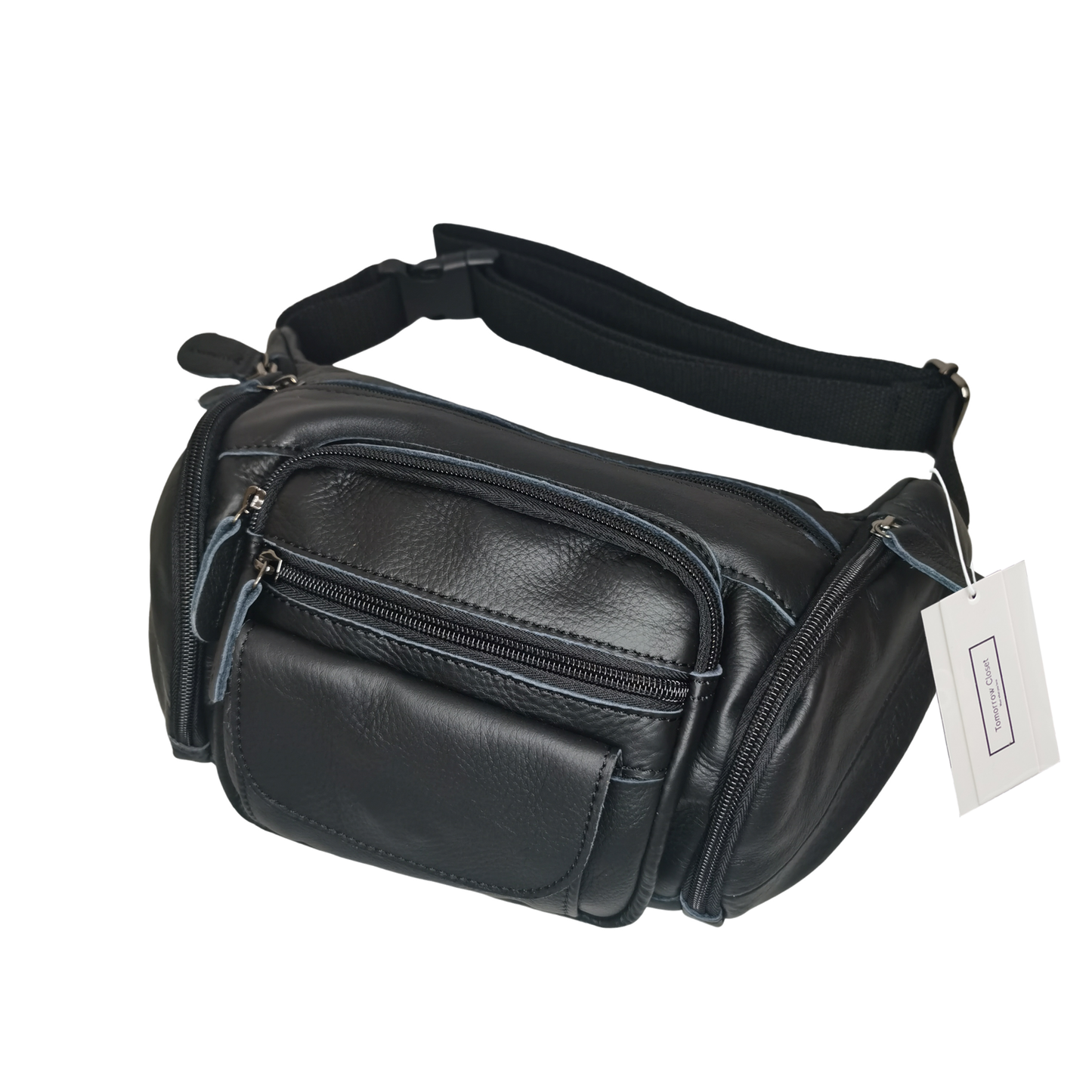 Unisex cowhide leather handbag Vesny pouch design waist bag
