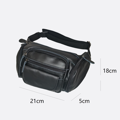 Unisex cowhide leather handbag Vesny pouch design waist bag
