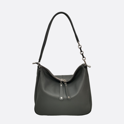 Women's genuine cowhide leather handbag Bora Chain design (chain removable upon request)